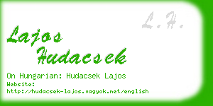 lajos hudacsek business card